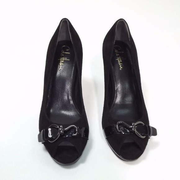 Cole Haan Air Shoes size 7 B BLACK Suede Leather - Picture 2 of 8